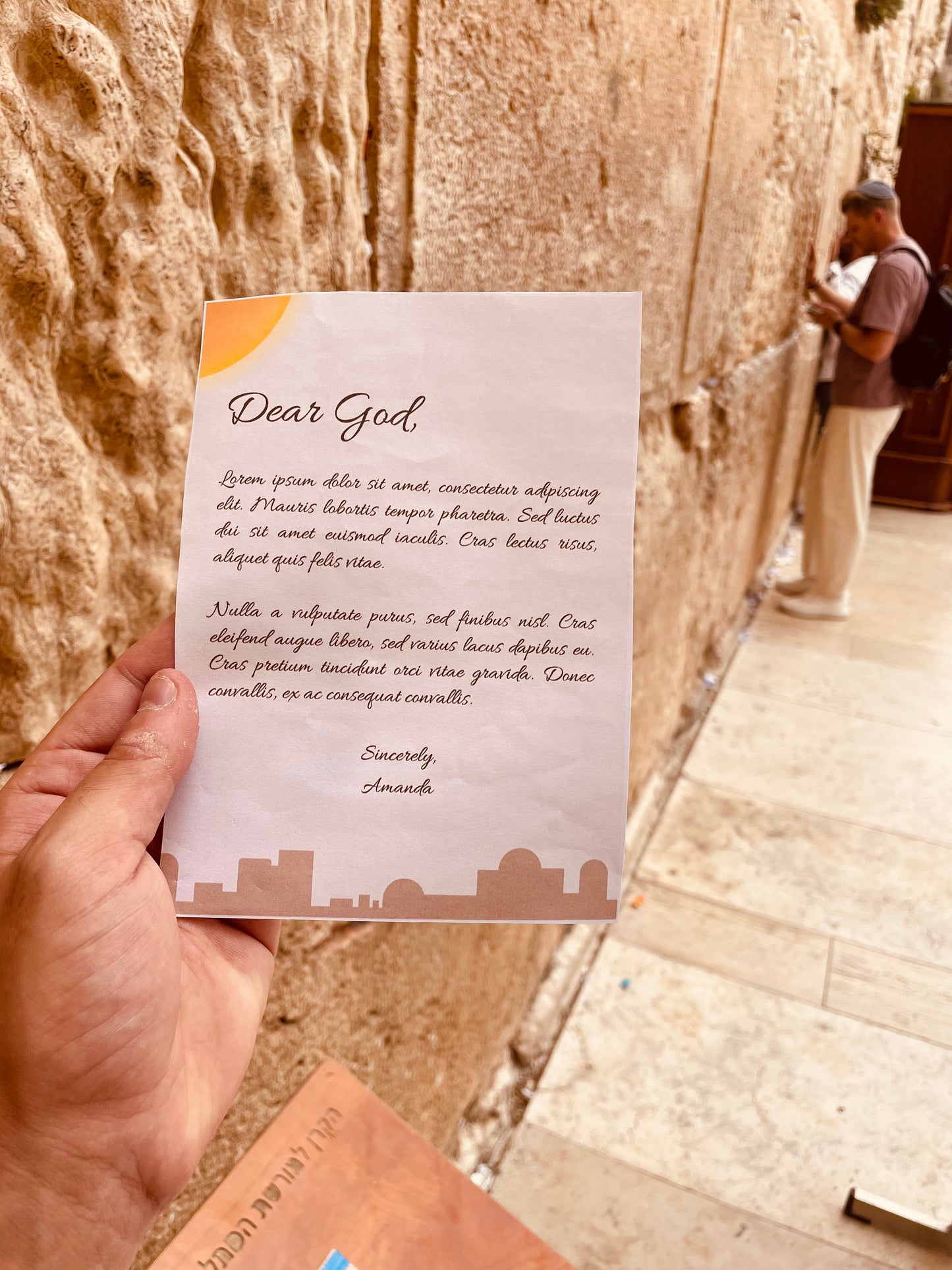 Place A note at the Western Wall - Jerusalem